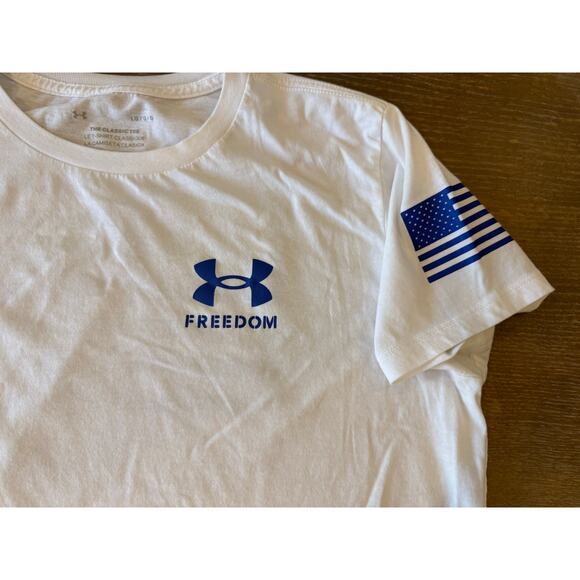 UNDER ARMOUR Freedom Flag Classic Tee T-Shirt Men size L Patriotic - Picture 4 of 7